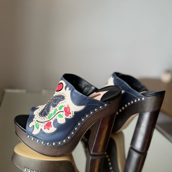 New SOPHIA WEBSTER Shelby Platform Mules $1,554 39 - Picture 5 of 16